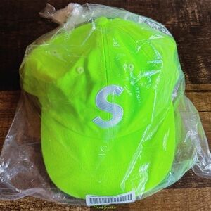 Supreme Pigment Canvas 6 Panel Cap Hat • Lime • 2023